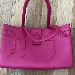 Weird oversized pop art luggage bag